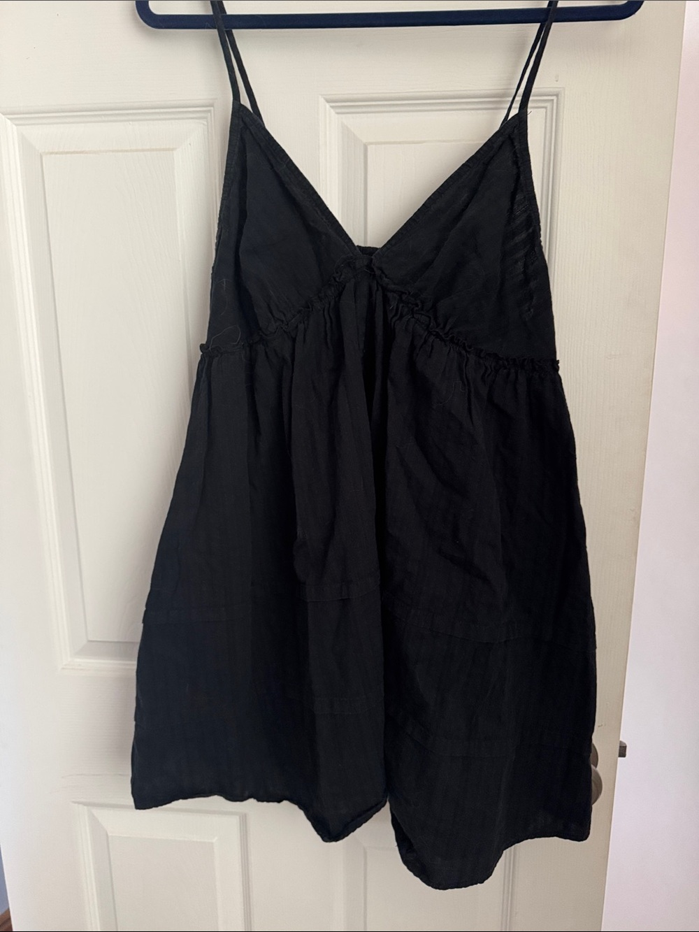 wild fable Black V-Neck Smocked Top